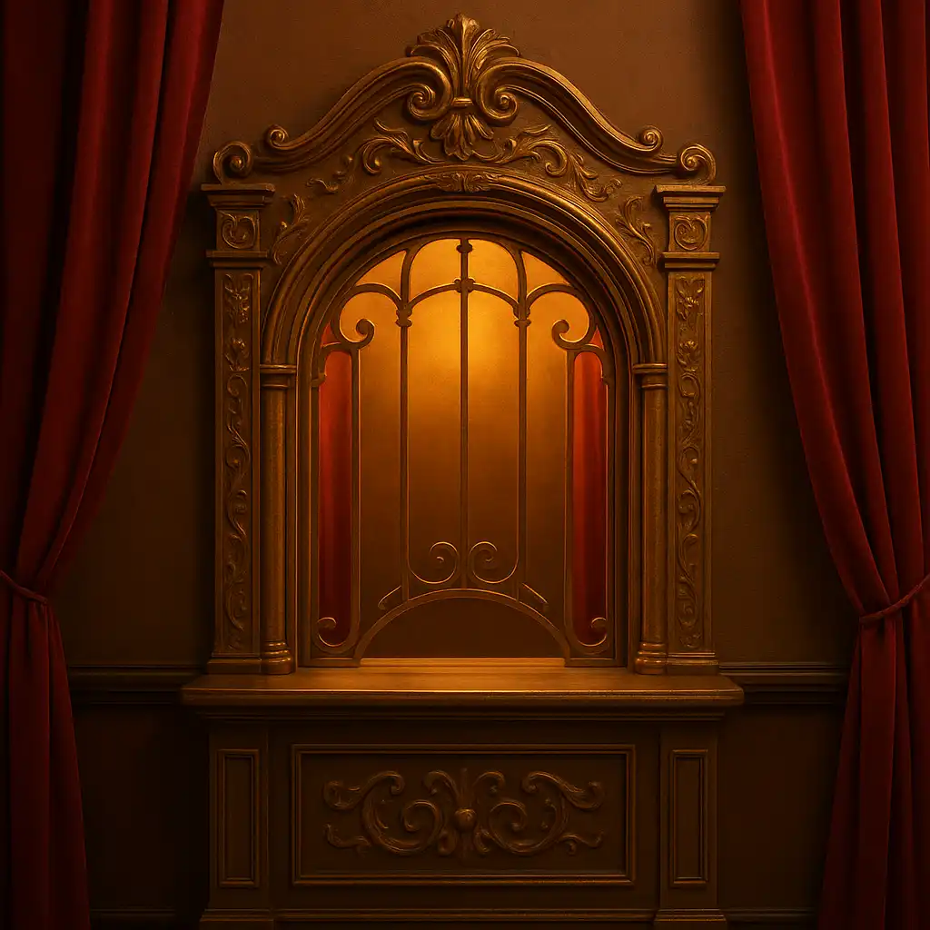 Player registering an account on a golden theatre ticket booth